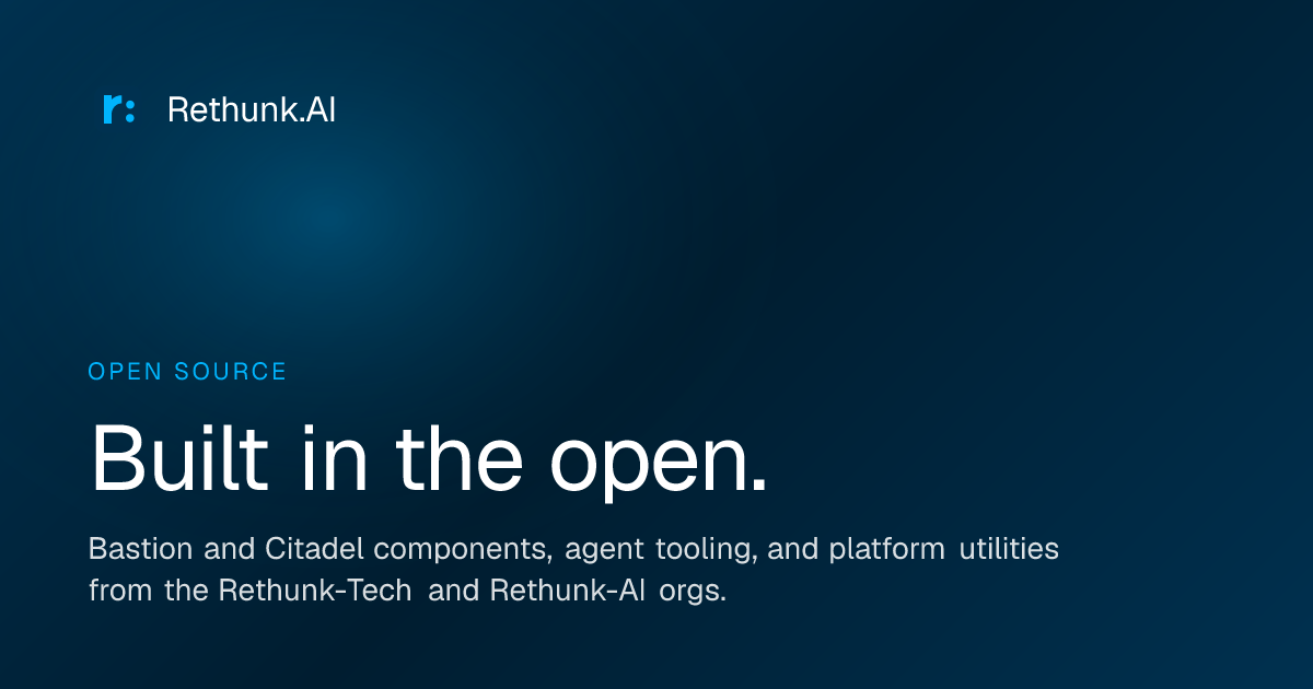 Open source · Rethunk.Tech